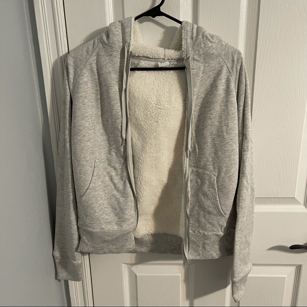 Gap Sherpa Lined Jacket, Gray, Size S